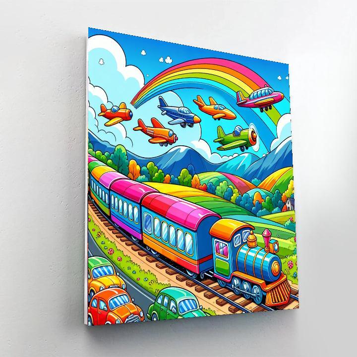 Transportation Adventure Numbered Painting Kits