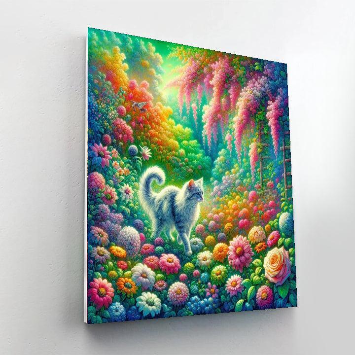 Whiskers' Garden Retreat Paint By Number