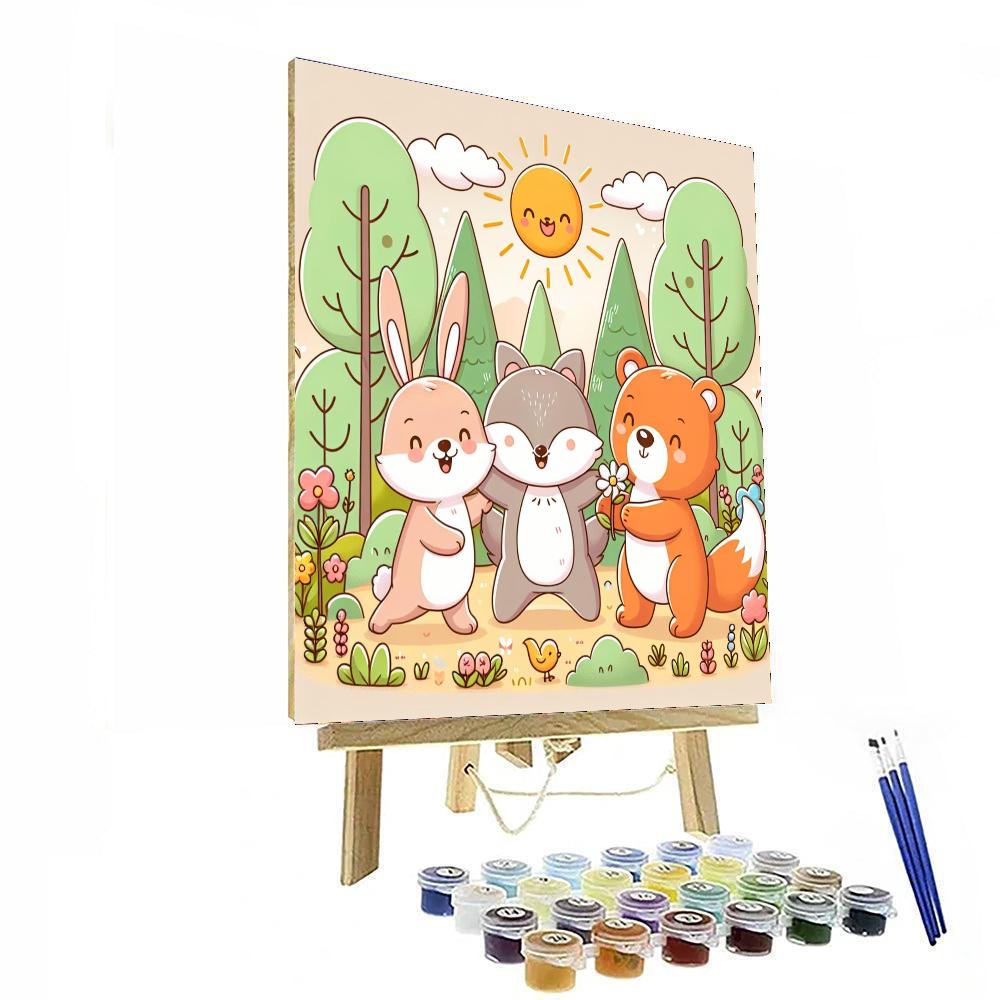 Adorable Woodland Critters Numbered Painting Kits