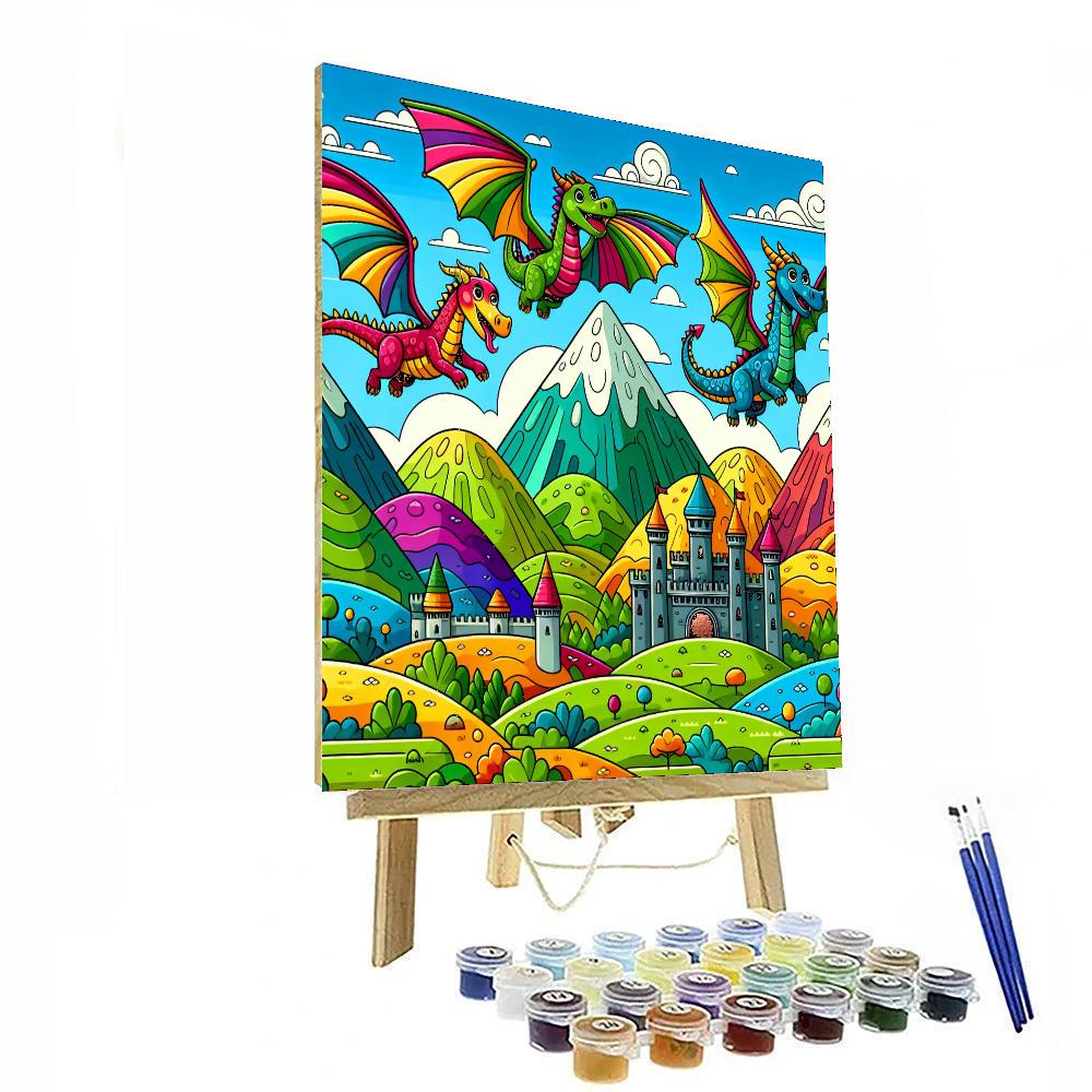 Adventure With Dragons DIY Paint By Numbers