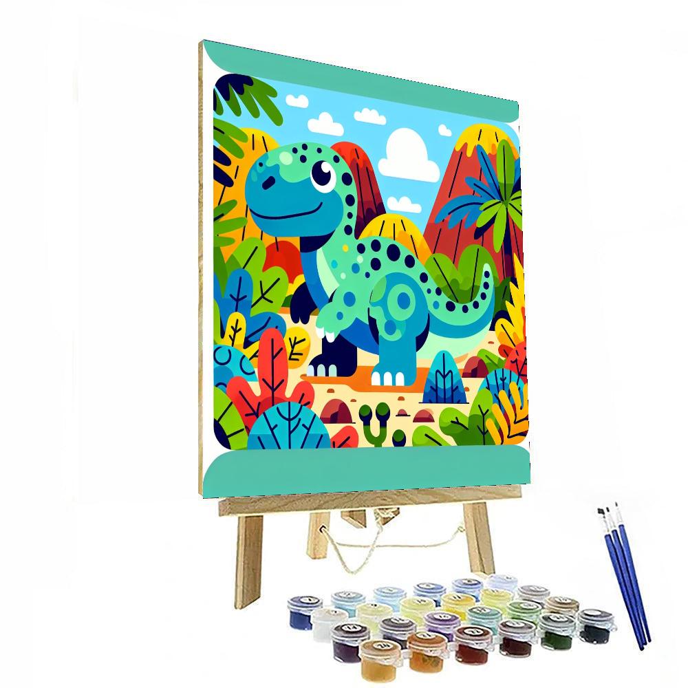 Gigantic Dinosaur Adventure Painting By Numbers Kit