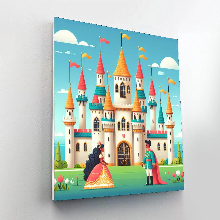 Charming Castle Of Dreams Painting Number Kit