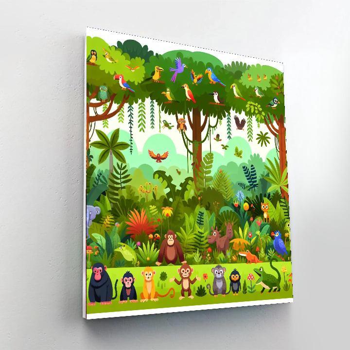 Rainbow Rainforest Adventure Paint By Numbers
