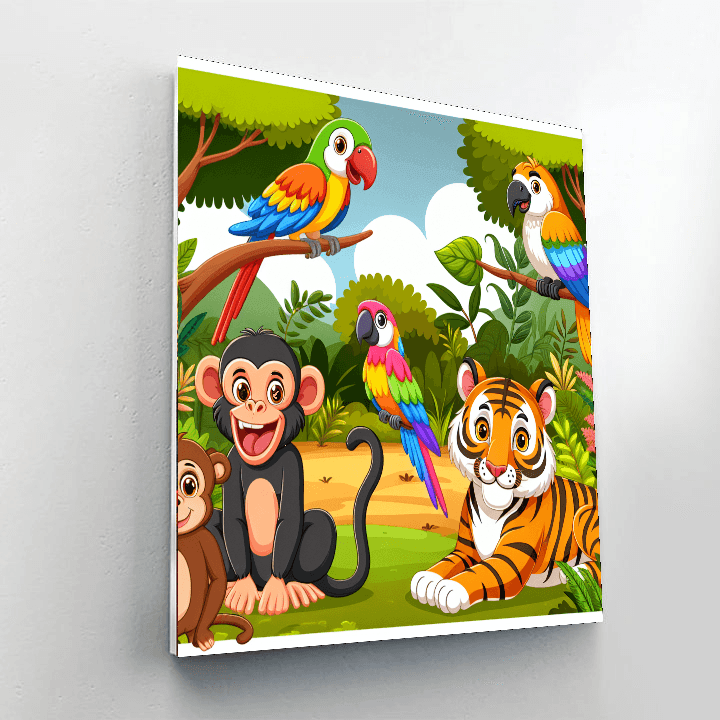 Jovial Jungle Expedition Number Painting