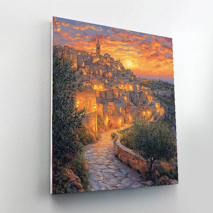The Sassi Of Matera Numbered Painting Kits