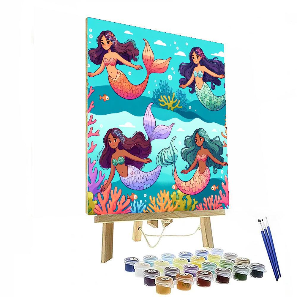 Majestic Mermaids Number Painting