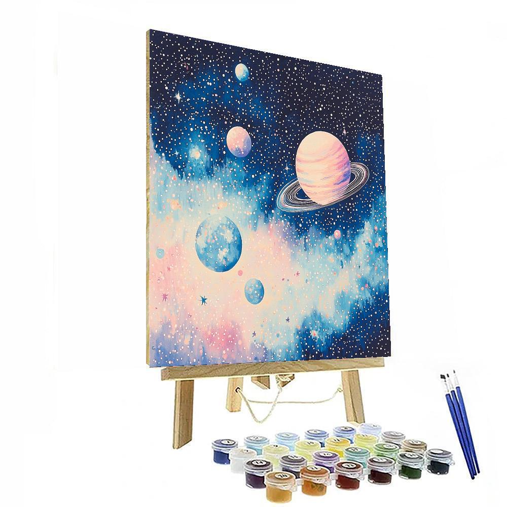 Georges Seurat Inspired Pastel Universe  Numbered Painting Kits