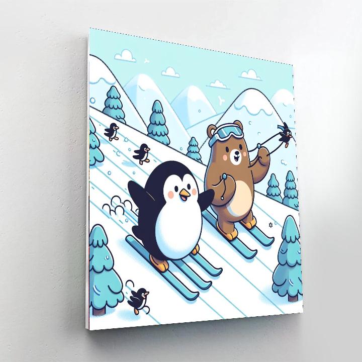 Snowy Slopes Numbered Painting Kits