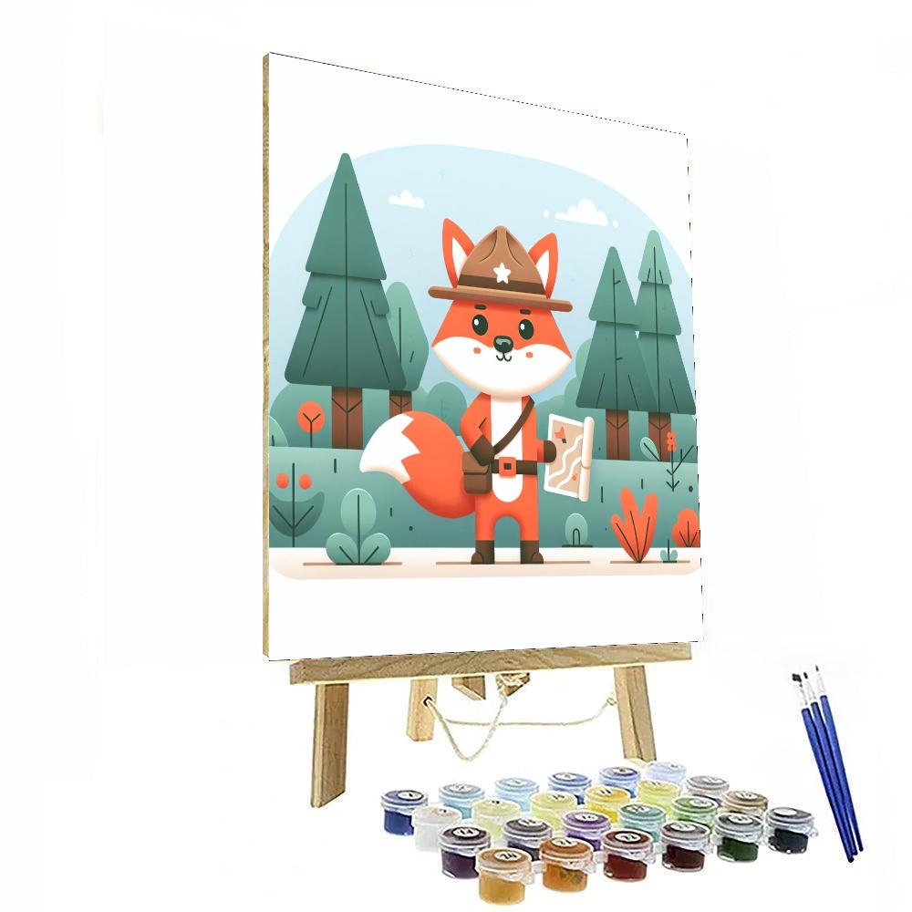 Forest Ranger Fox Number Painting