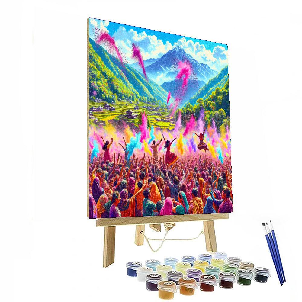 Holi Festival - Nepal Painting Number Kit