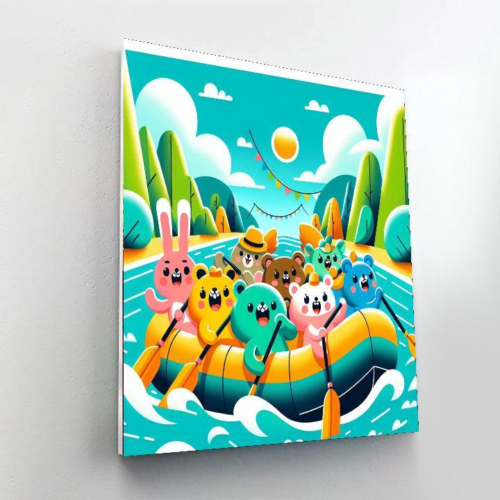 Radiant River Rafting Numbered Painting Kits