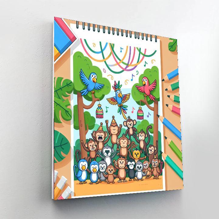 Tropical Jungle Fiesta Painting By Numbers Kit