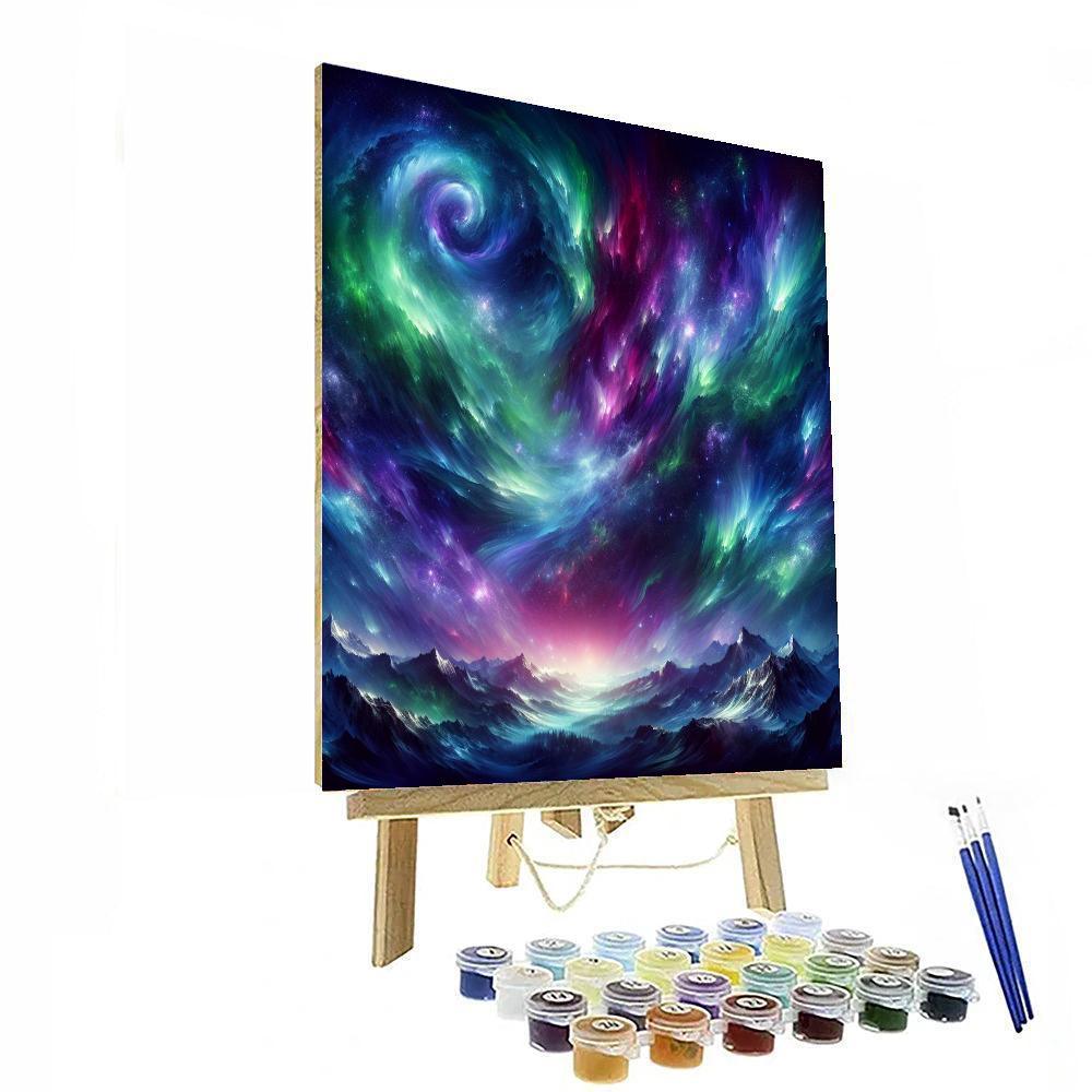 Cosmic Aurora Borealis Numbered Painting Kits
