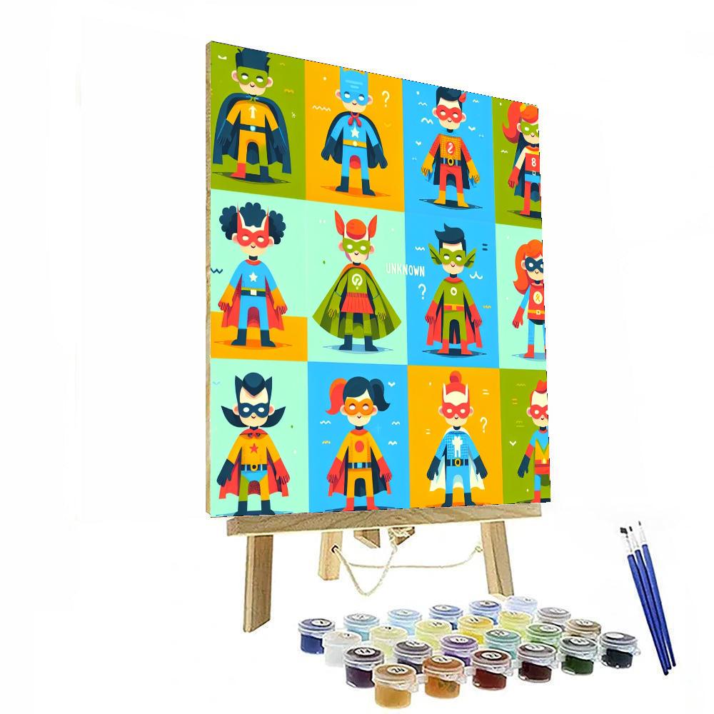 Comic Book Heroes Assembly Paint By Number