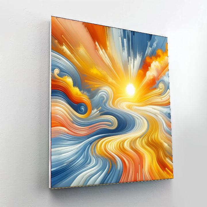 Abstract Sunrise Vibes Numbered Painting Kits