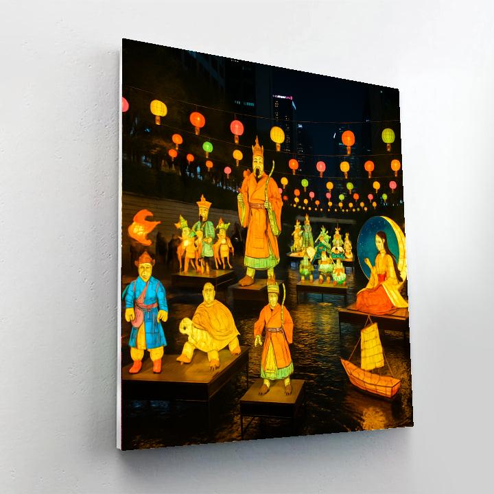 Seoul Lantern Festival - Seoul, South Korea Painting Number Kit