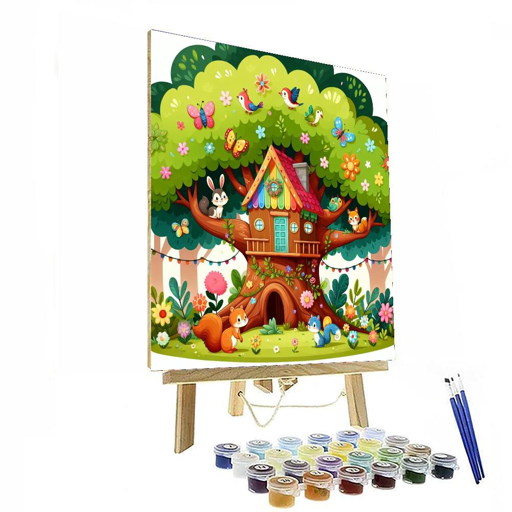 Fairytale Treehouse Paint By Numbers