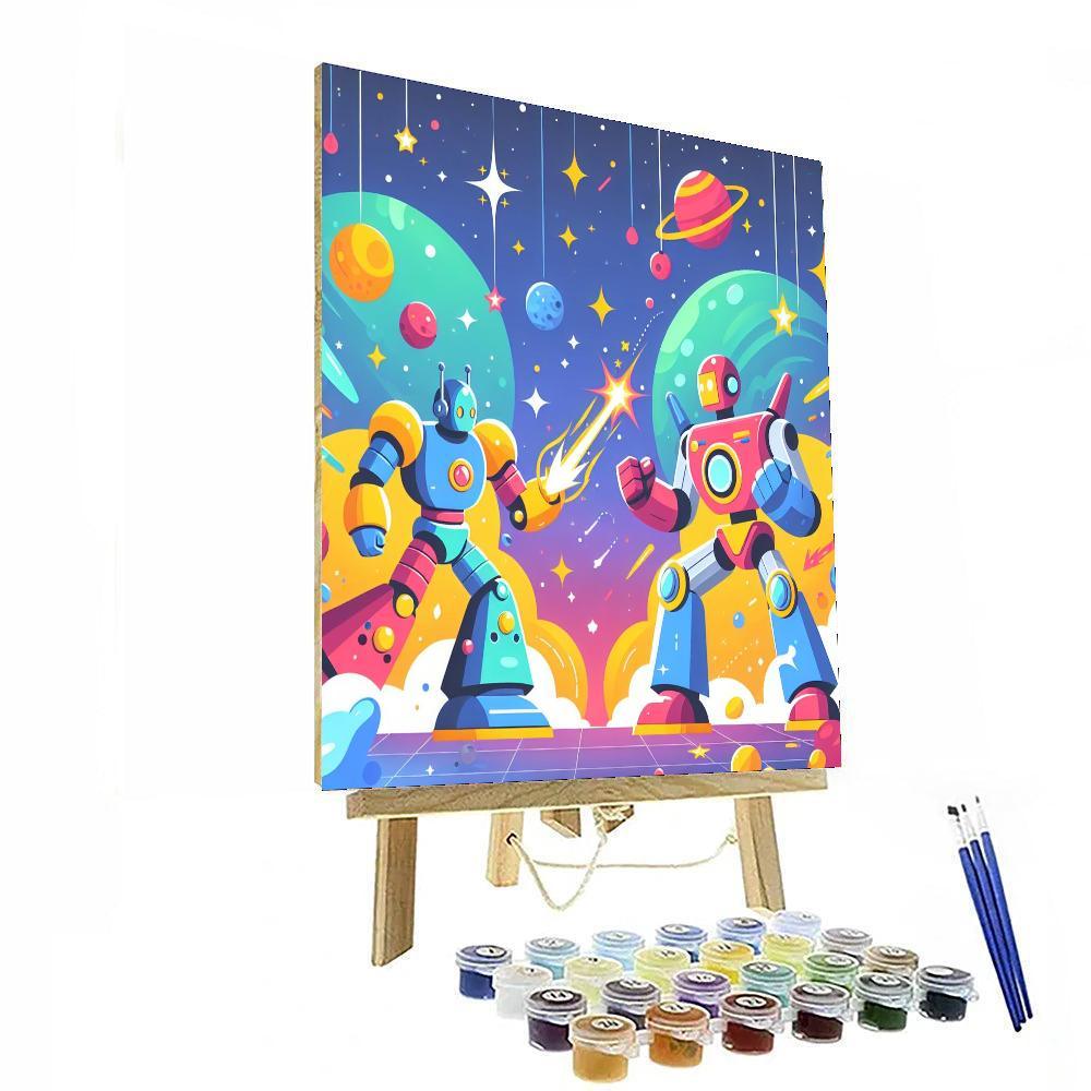 Robot Galaxy Battle Painting Number Kit