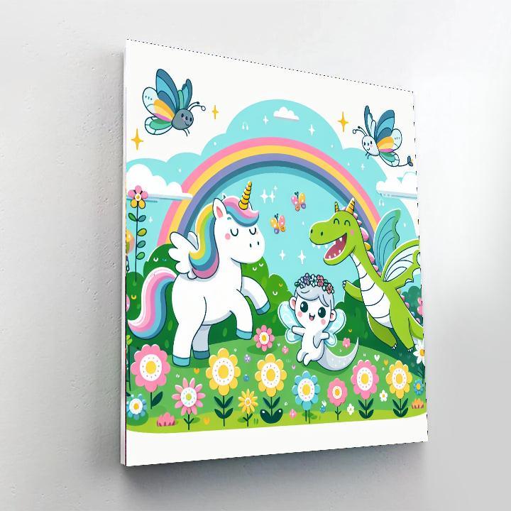 Fantasy Creature Garden Paint By Color