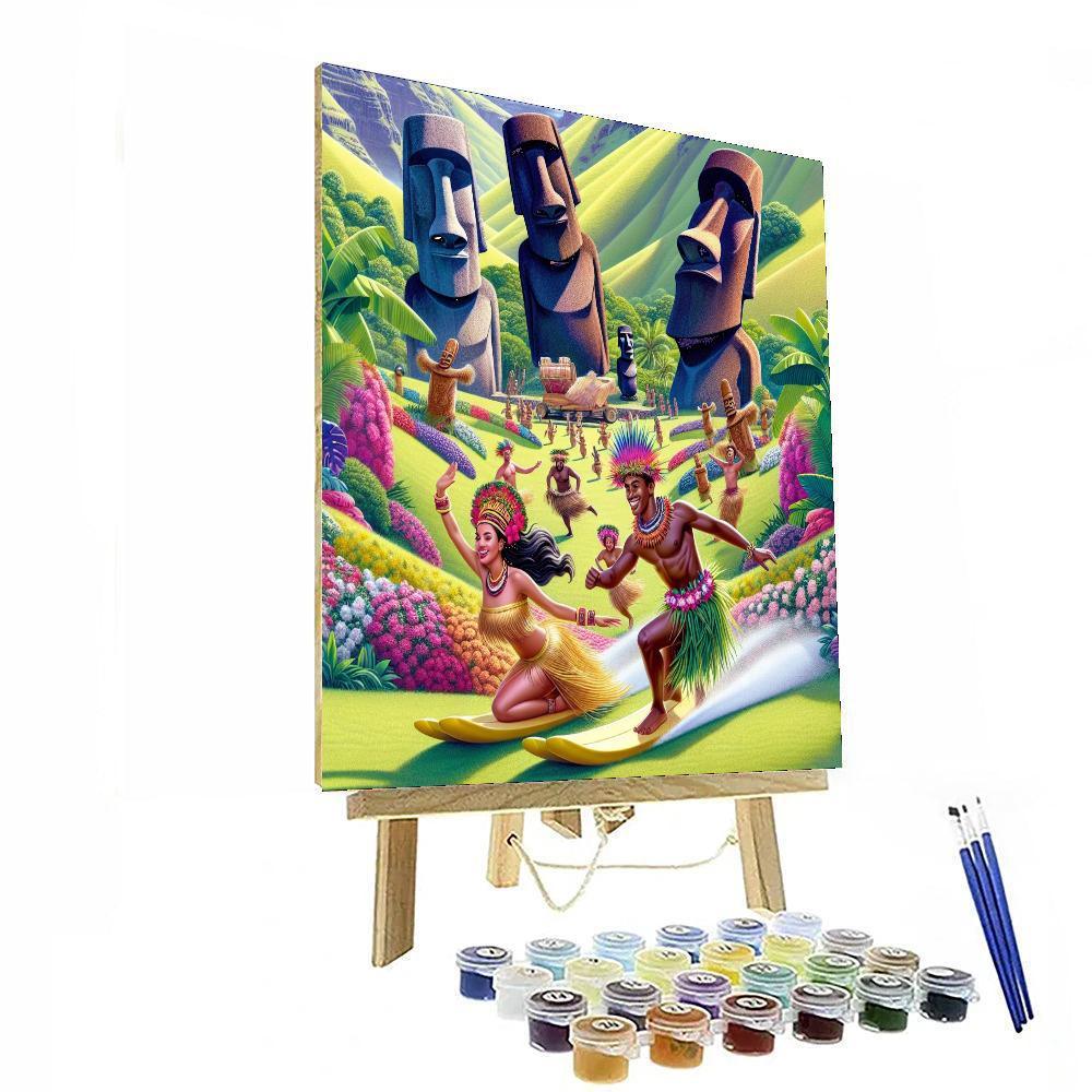 Tapati Rapa Nui Festival - Chile Paint By Numbers Art