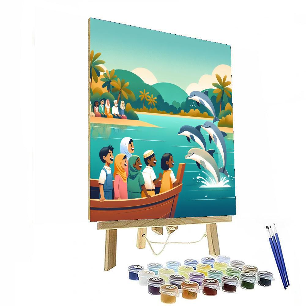 Dreamy Dolphin Lagoon Numbered Painting Kits