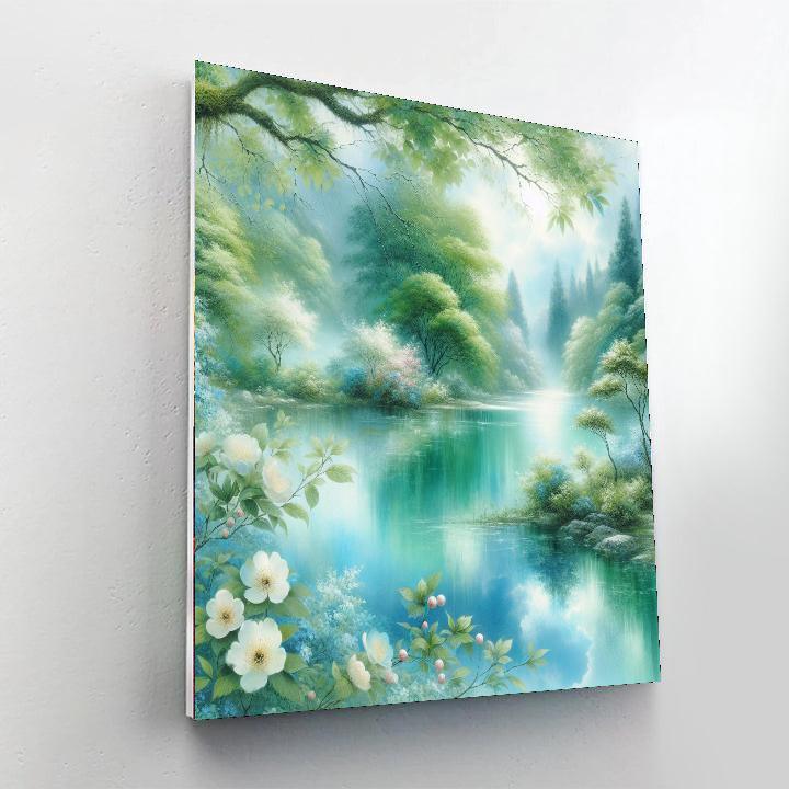 Dreamy Enchanted Lake Painting Number Kit