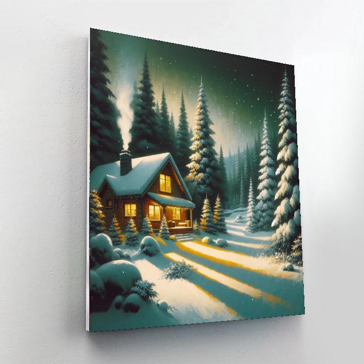 Winter Cabin Refuge Paint By Numbers Kits