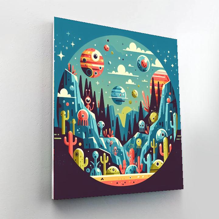 Alien World Adventure Numbered Painting Kits