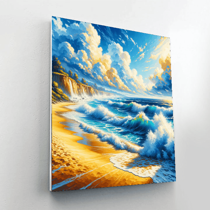 Coastal Waves And Sandy Shores Paint By Numbers Kits