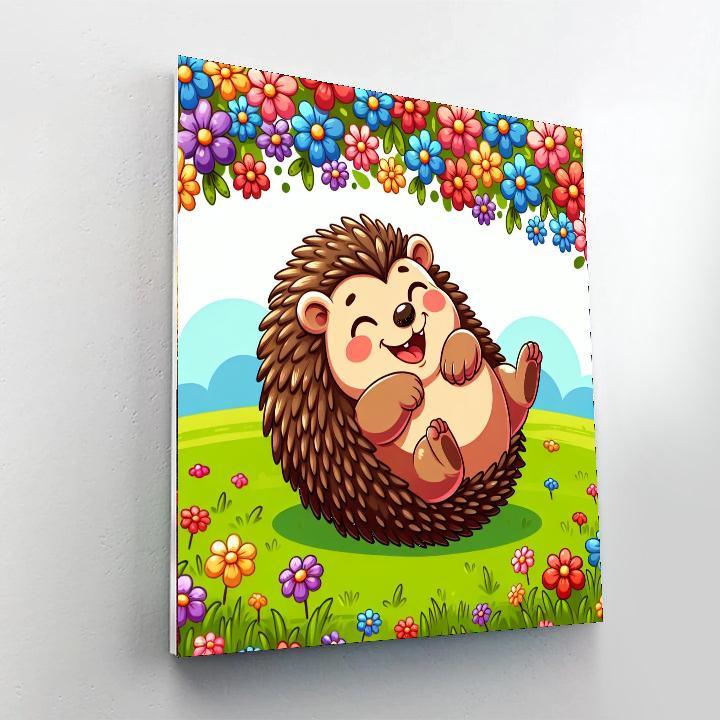 Giggling Hedgehog DIY Paint By Numbers