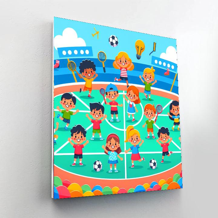 Sports Arena Number Painting