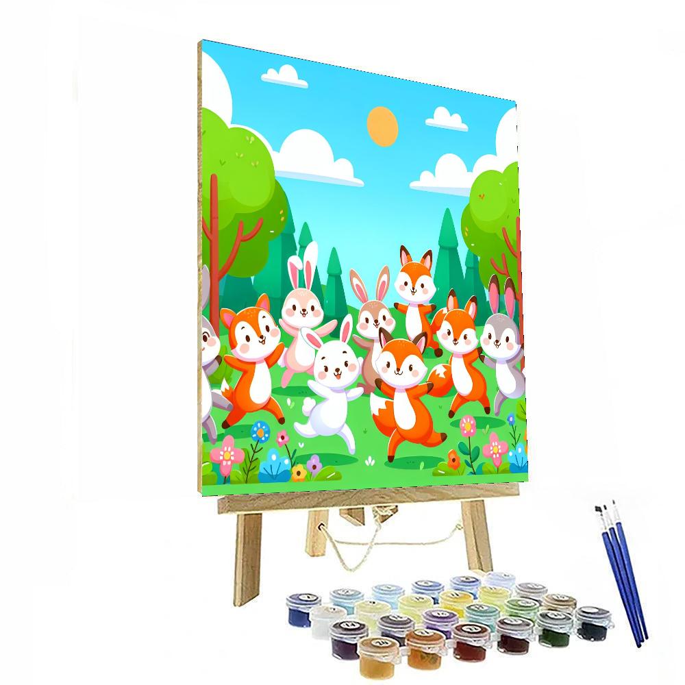 Happy Woodland Adventures Paint By Numbers Art