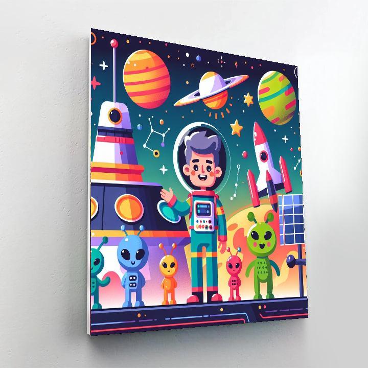 Adventure On Space Stations Painting By Numbers Kit