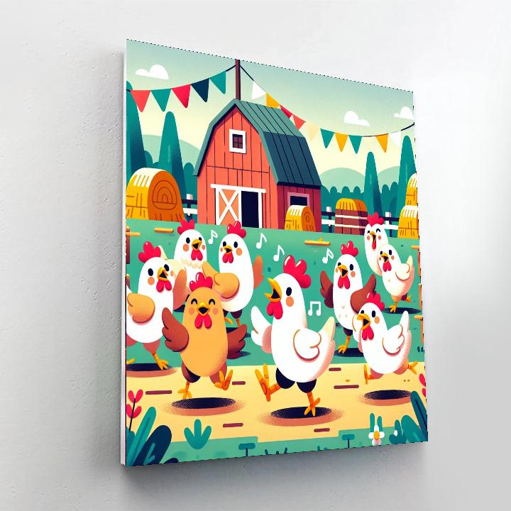 Chirpy Chickens’ Festival Painting By Numbers Kit