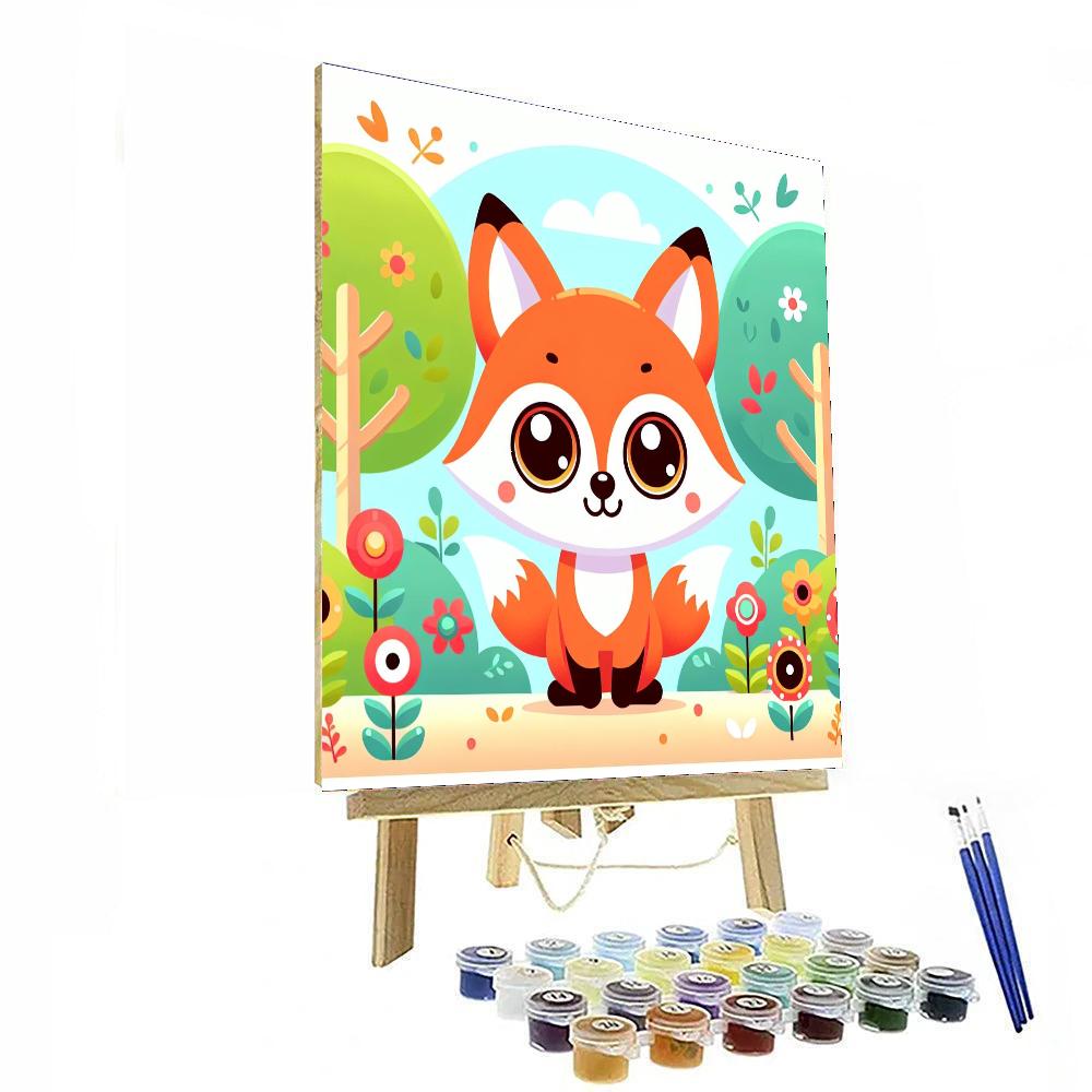 Adventurous Fox Cub Paint By Color
