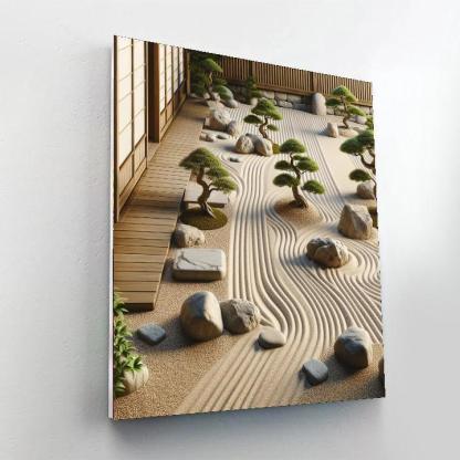 Serenity Of A Zen Garden Numbered Painting Kits