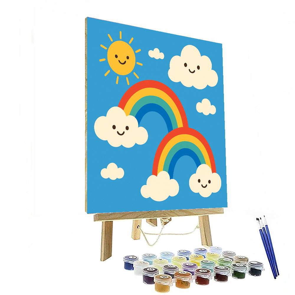 Bright And Cheery Rainbows Paint By Numbers Art