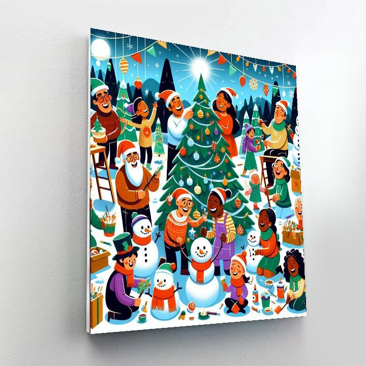 Charming Holiday Fun Paint By Numbers Art