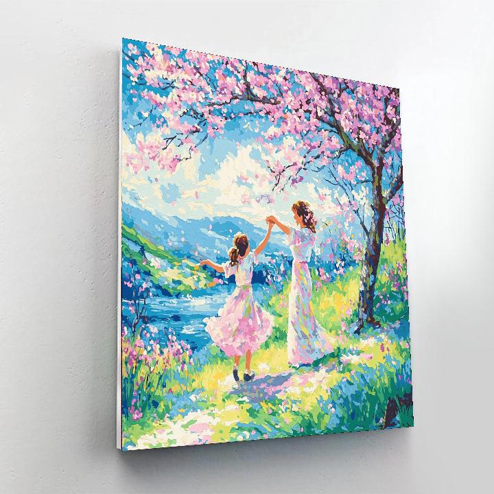 Dance Of The Cherry Blossoms Number Painting