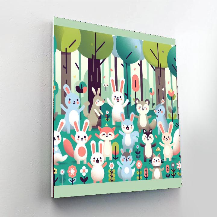 Merry Woodland Celebration Painting By Numbers Kit