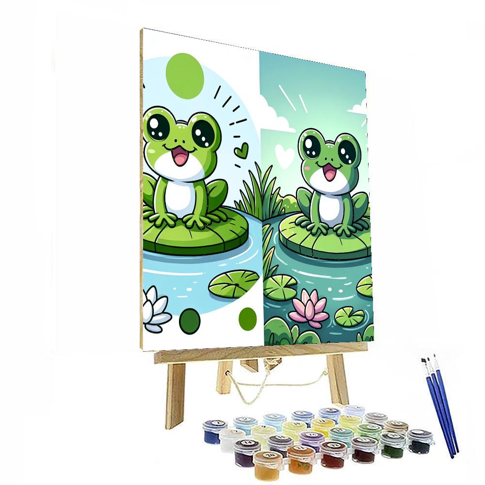 Fun Frog Painting By Numbers Kit