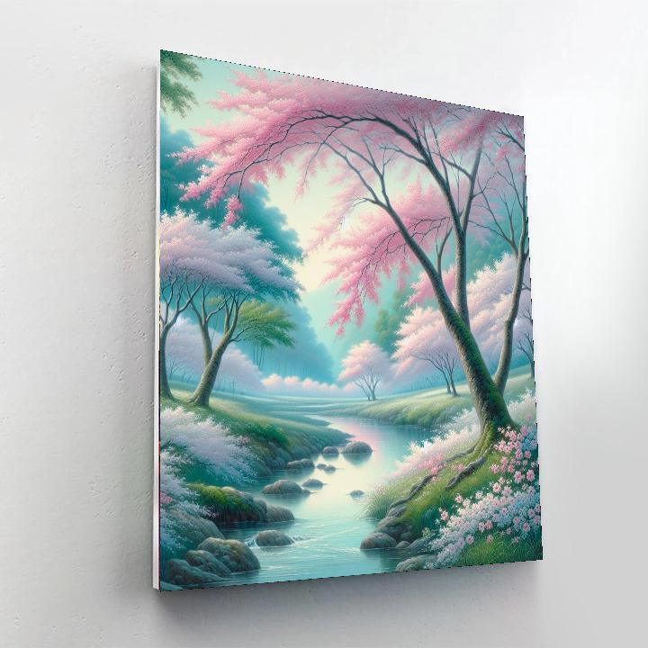 Blossoming Sakura Serenity Paint By Numbers