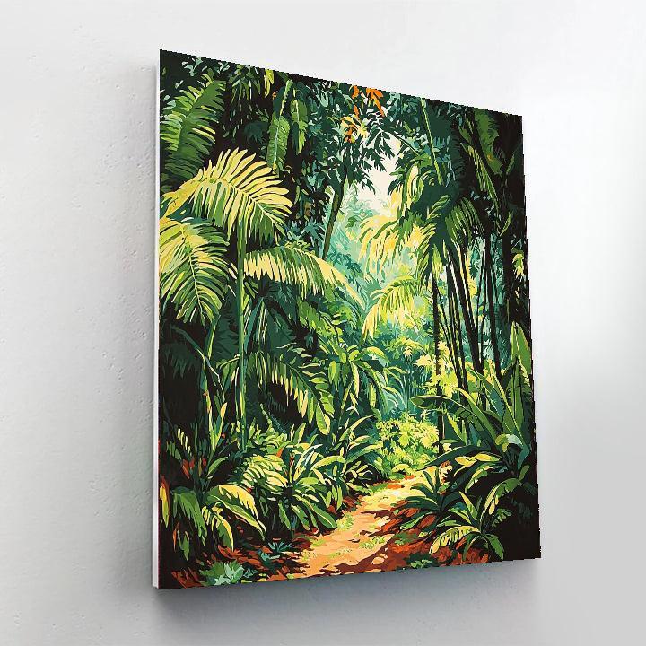 Henri Rousseau Inspired Emerald Canopy  Painting By Numbers Kit