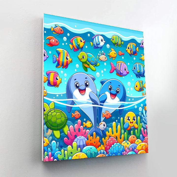 Playful Underwater Adventures Number Painting