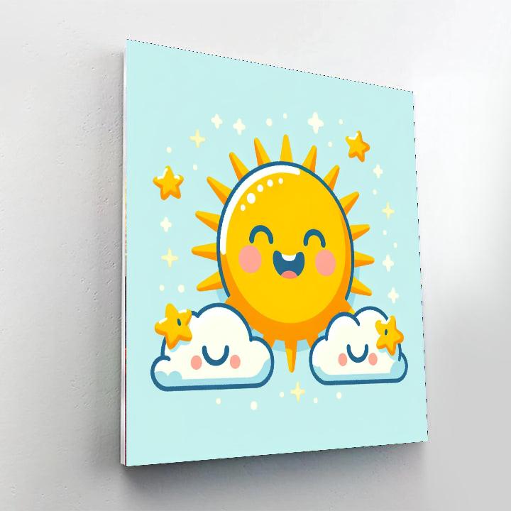 Sunny Sun And Friends Paint By Numbers Art