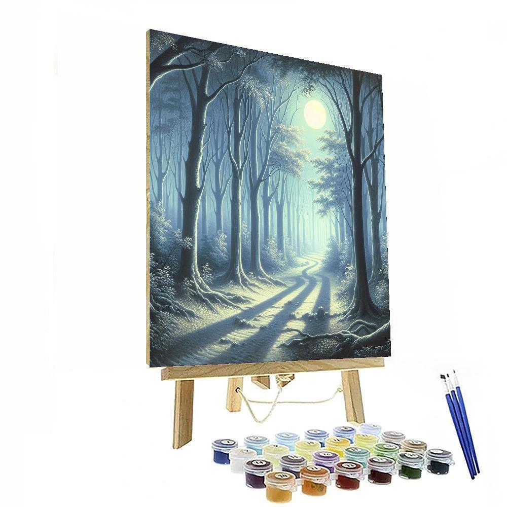 Moonlit Woodland Path Paint By Numbers