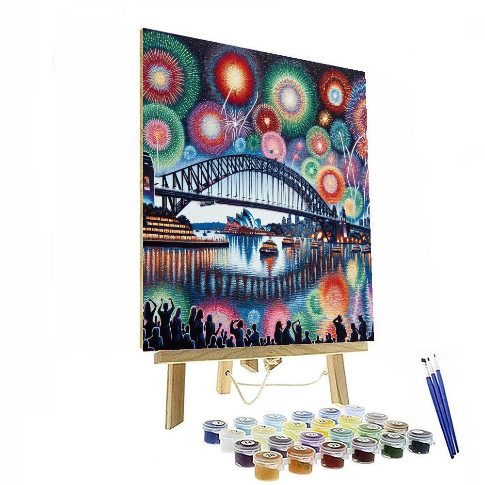 Sydney New Year's Eve Fireworks - Australia DIY Paint By Numbers