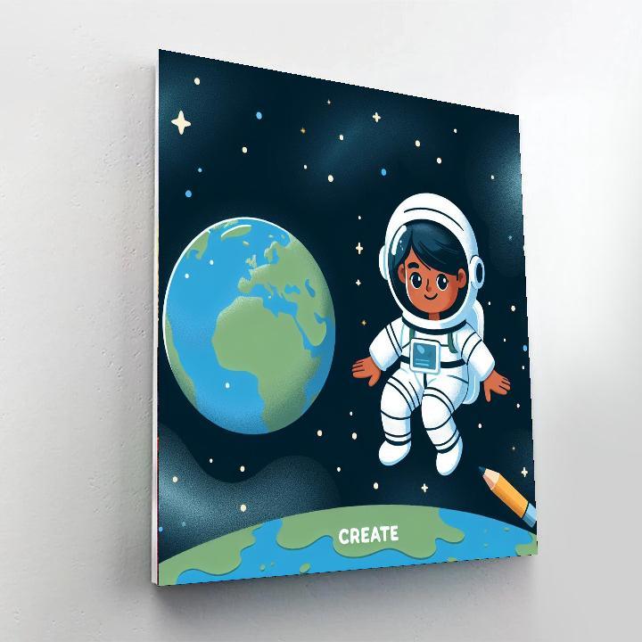 Astronaut Spacewalk Mission Paint By Numbers Art