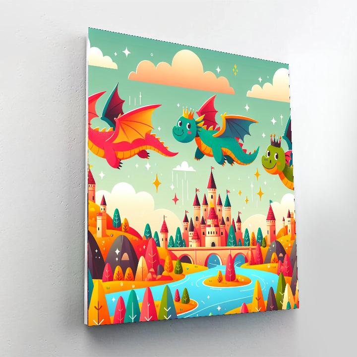 Whimsical Dragon Quest Paint By Numbers