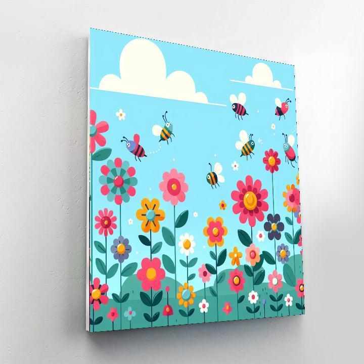 Bright Floral Paradise Painting By Numbers Kit